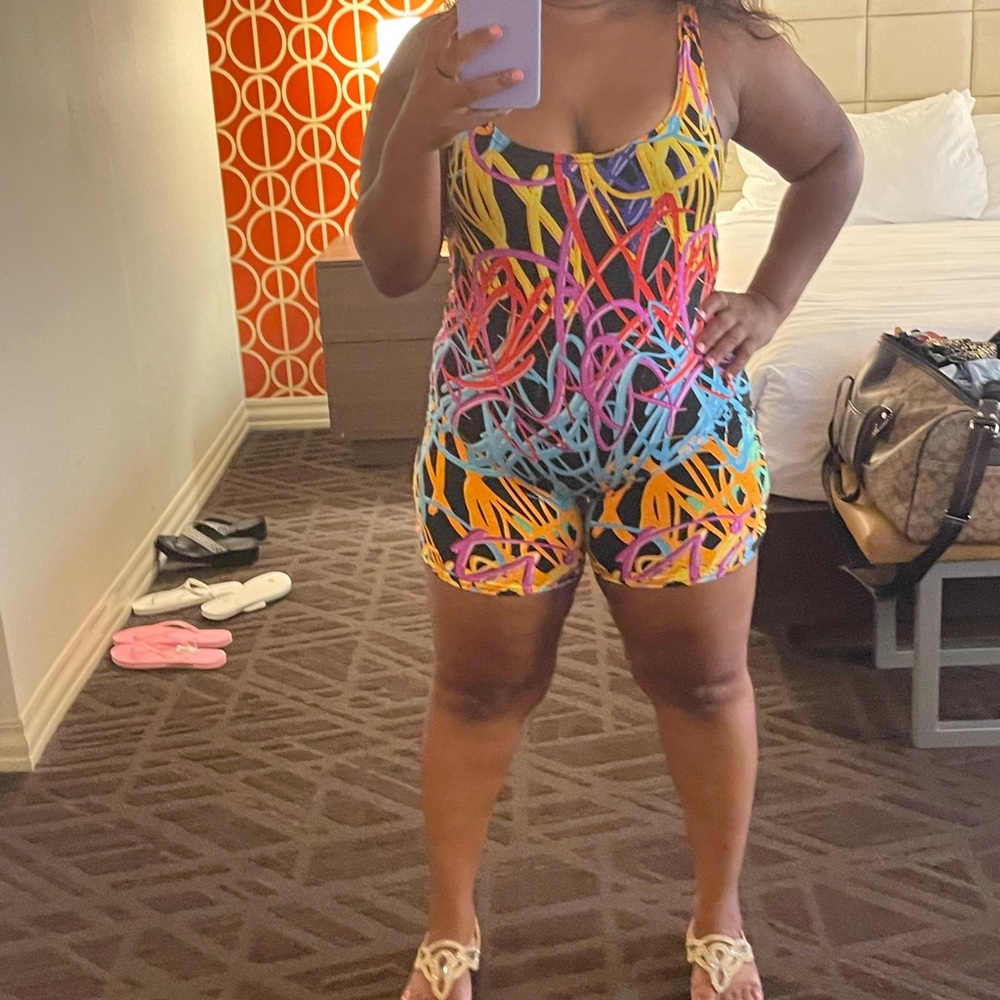 Colorful romper(nice stretch)